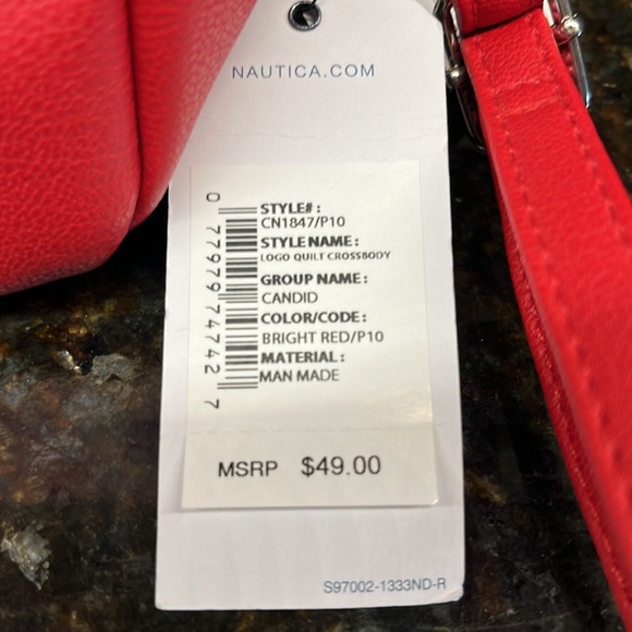 NWT Red Nautica Cross Body Bag - Picture 4 of 8